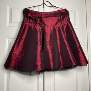 Bisou Bisou silky Maroon Skirt size 4 NWT